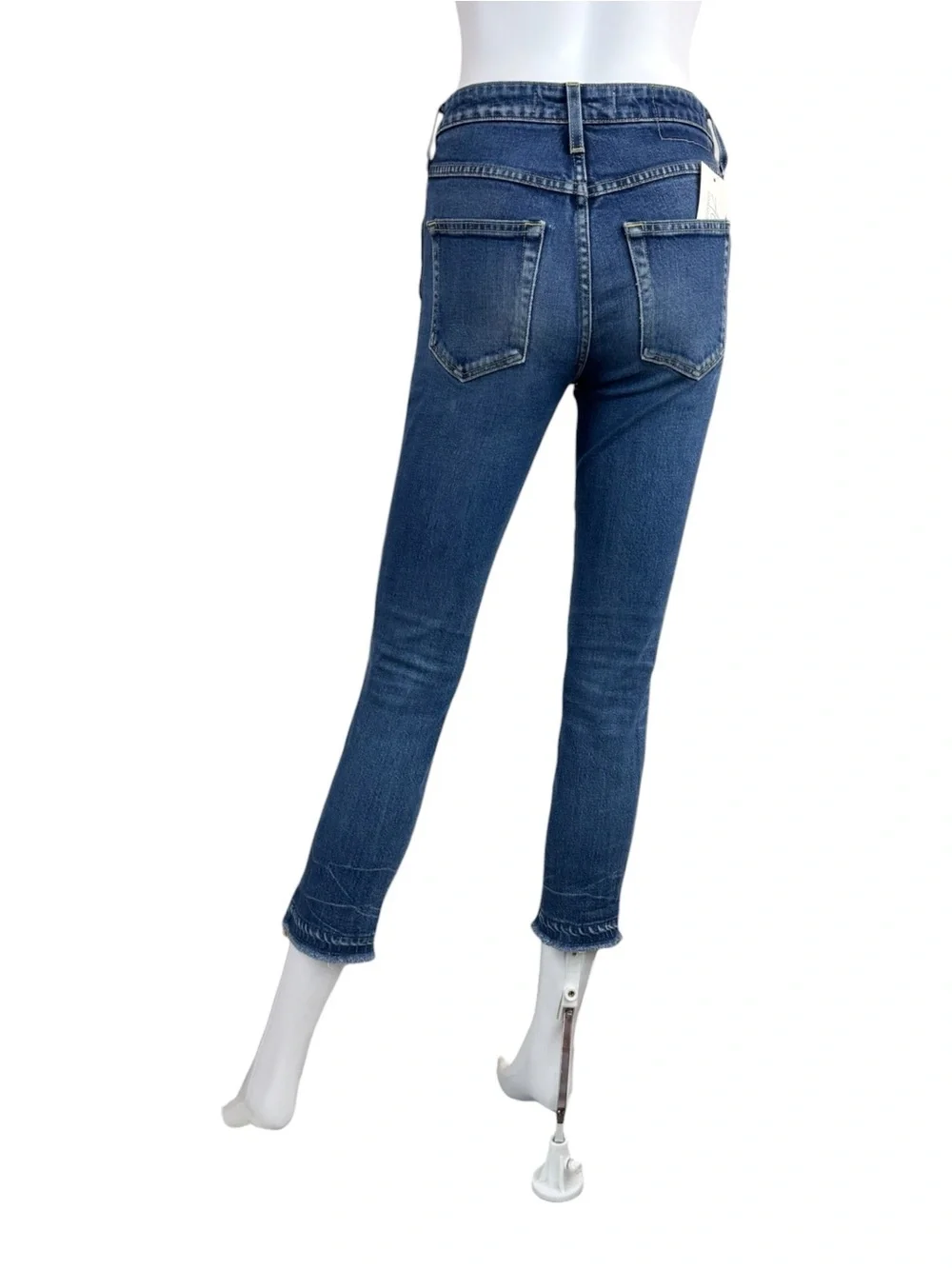 AMO True Blue Babe Cropped Skinny Jeans Size 26 E0963